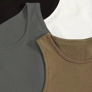 Women's Tank <b>Tops</b> Camisole Sleeveless Racerback Neckline 86% Nylon 12% Spandex Knitted Quick-Dry Breathable Fitness Customizable - Product Image 6