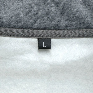 Sudadera con Capucha Gris para Hombre, Cierre de Cremallera, Corte Regular, Felpa, Informal, para Otoño, 100% Algodón Tejido, Color Sólido - Product Image 3