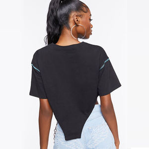 Diseña Tu Propia Camiseta Corta de Moda Urbana para Mujer, Top Corto de Alta Calidad 100% Algodón, Superventas - Product Image 4