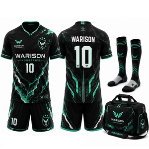 Customized Logo Youth Football Uniform Set Sublimation Printing 100% Polyester Football Training Uniform Set - Product Image 4