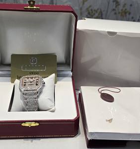 Reloj de Lujo Automático de Acero Inoxidable con Diamantes de Imitación VVS Moissanite, Estilo Hip Hop, que Pasa la Prueba del Diamante - Product Image 3