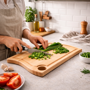 Multifunction Wooden Kitchen Cutting Board with Handle for Chopping Serving and Food Styling - Product Image 6
