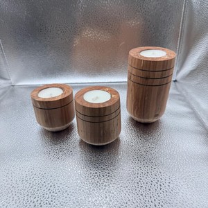 Eco-Friendly Wooden <b>Tea</b> <b>Light</b> Candle Stand for Living Room - Product Image 1