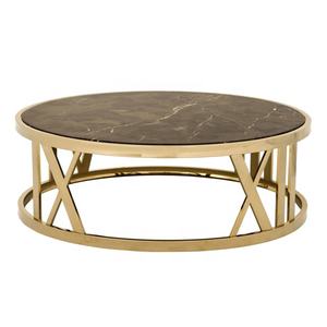Mesa de centro de METAL con encimera de mármol, mueble moderno de lujo para sala de estar, BAR, superventas - Product Image 4