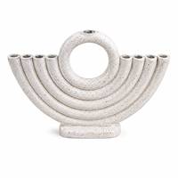 Nouveau Chandelier à 9 bras noir finition antique, Décoration de table Hanouka Judaica, Cadeau moderne, Centre de table, Ensemble cadeau, Art religieux
