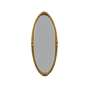 Espejo de Pared Ovalado de Madera de Teca Clásica de 5 mm de Grosor con Marco de Lujo Tallado a Mano - Product Image 1