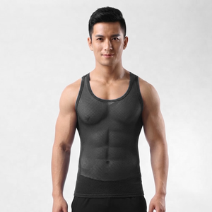 เสื้อกล้ามตาข่ายผ้าฝ้าย 100% ระบายอากาศได้ดี สำหรับผู้ชายและผู้หญิง เสื้อกล้ามออกกำลังกายเซ็กซี่สำหรับโยคะ ขายส่ง - Product Image 1