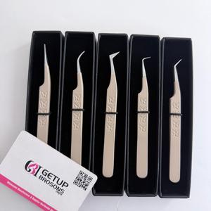 Pinzas para Pestañas Getup Brosons Impex de Acero Inoxidable con Diseño de Mariposa, Punta Suave de Precisión, Logotipo Personalizado, 45/90/Boot/Curve - Product Image 4