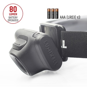 Lampe frontale LED à piles alcalines AAA LR03 de 350 lumens, fabrication OEM en Chine, personnalisable - Product Image 4