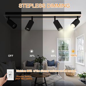 Apparecchi di illuminazione a binario flessibile a 3 luci a soffitto nero luce Spot direzionale per cucina soggiorno specchio a parete - Product Image 4
