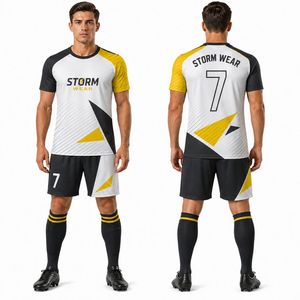 Uniformes de Fútbol Personalizados para Equipos, Tallas para Hombres, Adultos y Jóvenes, Ropa Deportiva Ligera de Secado Rápido para Entrenamiento - Product Image 1