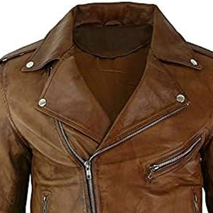 Brown PU Leather Trench <b>Coat</b> Turn-down Collar <b>Double</b> <b>Breasted</b> Belted Workwear Style Autumn Wear Unisex Regular Fit - Product Image 4