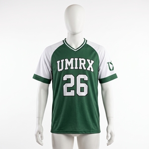 Maillot de basket vert et blanc à col en V, manches courtes, uniforme d'équipe, impression numérique, t-shirt de sport 100% polyester mesh unisexe - Product Image 1