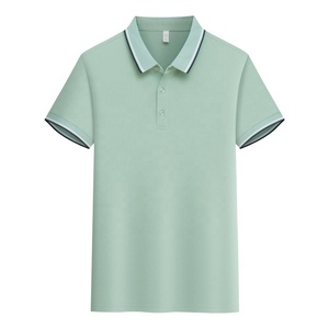Camisa de Manga Corta Negra para Hombre, Color Sólido, Tejido de Poliéster de Punto, Casual, con Botones, Corte Regular, Transpirable, Estampado Digital - Product Image 5