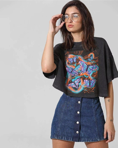 Camiseta Premium de Moda Urbana para Mujer, Camiseta Informal de Mezcla de Algodón, Camiseta Básica Diaria de Moda para Mujer, Camiseta de Verano para Mujer - Product Image 1