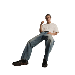 Jeans de Mezclilla de Algodón Azul Claro de Pierna Recta para Hombre, Corte Regular, Cintura Media, Estilo Casual para Primavera - Product Image 4