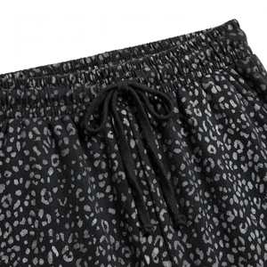 Conjunto de 2 Piezas para Mujer, Sudadera de Manga Larga con Estampado Floral Negro, Cuello Redondo, Pantalones con Cordón, Estilo Casual, Holgado, para Primavera - Product Image 3