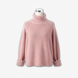 Suéter Grueso de Invierno 100% Acrílico Antipilling, Suéter Casual de Cuello Alto para Mujer CRAZIGOODS, Tejido de Punto, Color Sólido, Manga Larga - Product Image 5