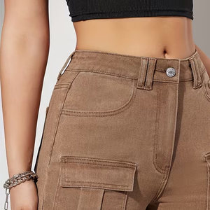 OEM Women Denim Shorts Mid Waist Regular Fit Casual Breathable Comfort Custom Logo &Design Print Manufacturer Pakistan - Product Image 4