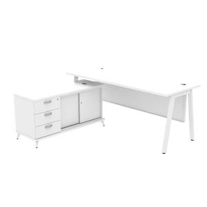 Sistema de Oficina AY V-ASMB 180A + Q-YSP 1236, Escritorio de Oficina Comercial Moderno y Duradero de 6 Pies, Fabricado con Tablero de Aglomerado y Melamina, para Uso en el Hogar y la Oficina - Product Image 4