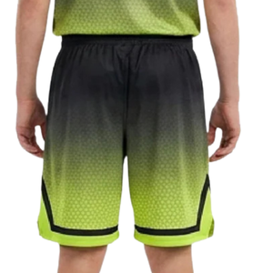 Conjunto de Uniforme de Baloncesto Personalizado para Hombre, Color Negro Lima, Jersey sin Mangas con Cuello en V, Pantalones Cortos con Estampado de Puntos en Degradado, Números de Equipo, Venta al Por Mayor - Product Image 6