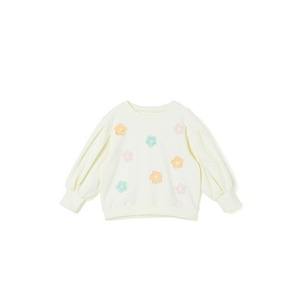 Camiseta Infantil Coreana OZKIZ con Cuello Redondo, 100% Algodón, Diseño Floral, para Niños de 2 a 7 Años, Primavera/Otoño, Venta al Por Mayor, Moda Infantil - Product Image 1