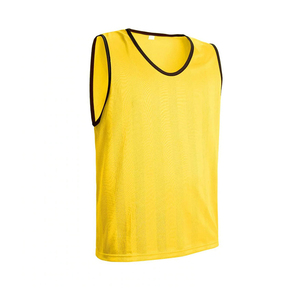 Unisex Yellow Sleeveless Mesh Sports Vest V-Neck Breathable <b>Training</b> Jersey for Adults All Seasons - Product Image 1