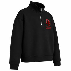 เสื้อสเวตเชิ้ตคอตั้งแบบซิป ¼ ตัวสำหรับผู้ชาย แขนยาว ผ้าฟลีซ สไตล์ลำลอง สตรีทแวร์ รับผลิตแบบ OEM ODM ขายส่ง - Product Image 4