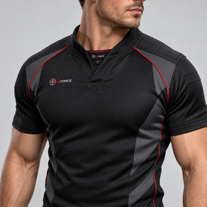 Ensemble de maillot et short de rugby personnalisés, tissu polyester respirant, léger, coupe confortable, évacuation de l'humidité, séchage rapide - Product Image 5