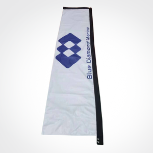 Bandera Rectangular de Poliéster para Exteriores con Diseño de Diamante Azul Marino, Impresión Digital, Duradera, Promocional, con Asta de Aluminio - Product Image 1
