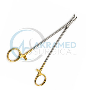 Pinzas Clark Artery Curvas de 23 cm, TC Doradas, Pinza Hemostática Quirúrgica de Acero Inoxidable, Certificación CE ISO, Reutilizables - Product Image 3
