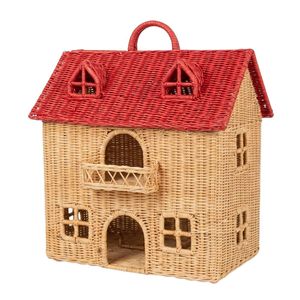 Handmade Craft Rattan Baby Doll House Storage <b>Basket</b> <b>Small</b> Doll House Accessories Custom Design Factory Cheap Price - Product Image 4