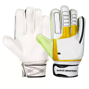 Gants de gardien de but en cuir légers et durables fabriqués en usine, avec sangle de poignet imperméable et réglable - Product Image 1