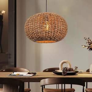 New Transparent Rattan Pendant Lampshade Handicraft Ceiling <b>Light</b> Cover for Living Room Home Decor Wholesale - Product Image 2
