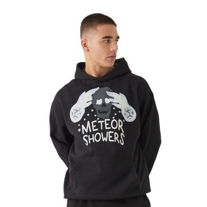 Conjunto de invierno para hombre de alta calidad personalizado con diamantes de imitación y estrellas, sudadera extragrande con capucha y pantalones para correr de talla grande con cuello con capucha - Product Image 3