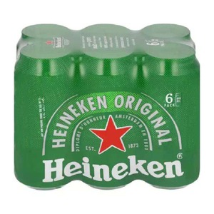 Cerveza Lager Premium en Lata de 330 ml, Latas Heineken con Sabor Refrescante, Paquete de 6 - Product Image 1
