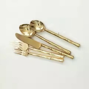 Stylish Brass Cutlery Set <b>Gold</b> Tone Dining Flatware Utensil Collection Elegant <b>Table</b> Decor For Hotel Dining - Product Image 1