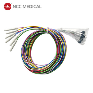 แผ่นอิเล็กโทรดแบบใช้ซ้ำได้สำหรับการตรวจวัดคลื่นไฟฟ้าสมอง (EEG) ทางคลินิก สายไฟเคลือบทองคำหลากสี ยี่ห้อ <span class=keywords><strong>NCC</strong></span> Medical - Product Image 2