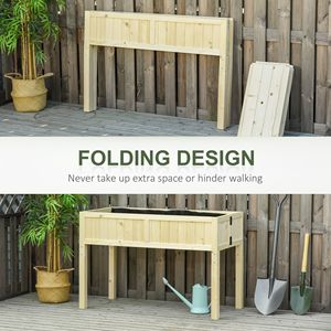 Fioriera Rettangolare da Giardino in Legno Pieghevole con Foro di Drenaggio 45.25FT X 22FT X 30FT per Hotel - Product Image 4