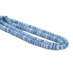 Hermosas cuentas de ópalo azul liso en forma de rondel, cuentas de ópalo azul liso de 16 pulgadas y 7-9 mm, cuentas para la elaboración de joyería. - Product Image 3