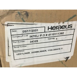 Heraeus 34325 Vertliner, 200 mm, Intérieur - Équipement et pièces semi-conductrices de confiance de renommée mondiale chez - Product Image 3