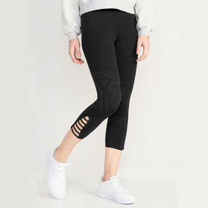 Leggings de yoga de bonne qualité, taille élastique, logo personnalisé, prix bas, vente en ligne. - Product Image 3