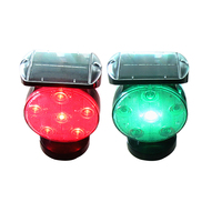 Feux de signalisation solaires OWLEYE SWLN12M IP66 - 12 LED, coque réfléchissante, visibilité 800 m, interrupteur facile, 3 options de montage