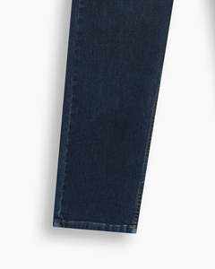 กางเกงยีนส์เดนิมทรงสลิมฟิตสีน้ำเงินเข้มสำหรับผู้ชาย - กางเกงยีนส์สีน้ำเงินกรมท่าแบบคลาสสิก ระบายอากาศได้ดี เหมาะสำหรับฤดูใบไม้ผลิและฤดูหนาว ลายตัวอักษรทอ ลดราคา - Product Image 4