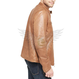 Chaqueta de Cuero para Hombre de Alta Calidad, Estilo Urbano, Acabado Premium, Chaqueta de Cuero Vintage para Hombre para Uso en Exteriores - Product Image 4