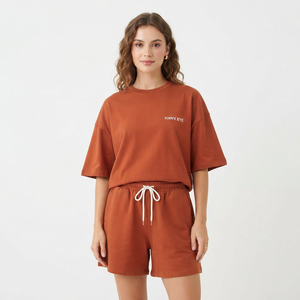 2026 Women's Comfortable Short Casual <b>Set</b> Oversized New Design Summer Collection Solid Casual Women's <b>Twin</b> <b>Set</b> 2 Piece For Women - Product Image 4