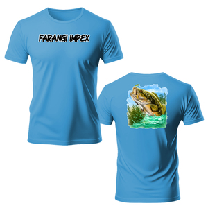 Camiseta Personalizada para Hombre con Estampado Naranja, Diseño de Sirena Rock N Roll, Transpirable, 100% Poliéster, Sublimación, Camiseta de Pesca - Product Image 4