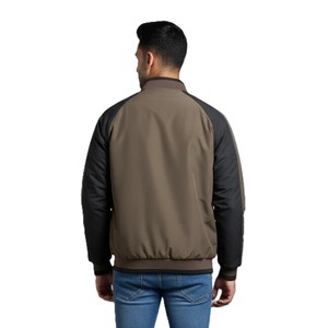 Blouson bomber homme color block, col montant, fermeture éclair, coupe-vent sportif - Product Image 3