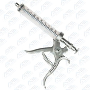 Instruments chirurgicaux vétérinaires, seringues dentaires manuelles en acier inoxydable de 50 ml, pistolet d'injection manuel dentaire - Product Image 3