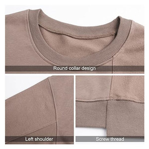 Latest Design Winter ODM Plain Dyed Oversized Breathable Eco-Friendly Quick Dry Comfortable 100% Cotton <b>Pullover</b> <b>Men</b> Sweatshirts - Product Image 4
